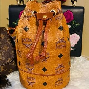 MCM Small Leather Bucket Bag